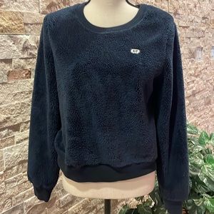 Abercrombie and Fitch small dark teal blue thick warm fleecy sweatshirt